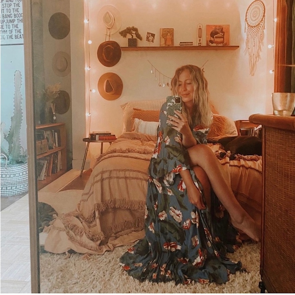 XIX PALMS KIMONO MAXI DRESS